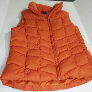 LANDS'END Orange Puffer Vest for Boys Size S ( 6-8 )